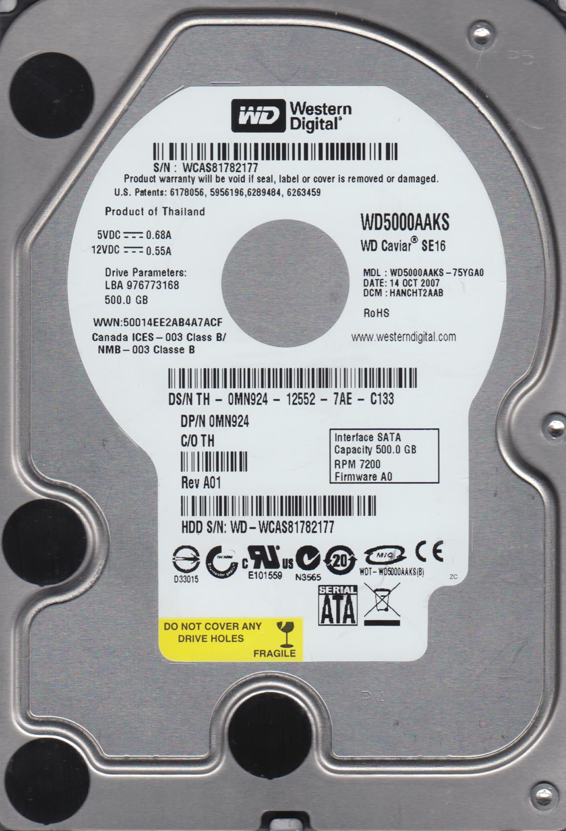 PCB Board 2060-701477-002 REV A Western Digital - per Recupero Dati