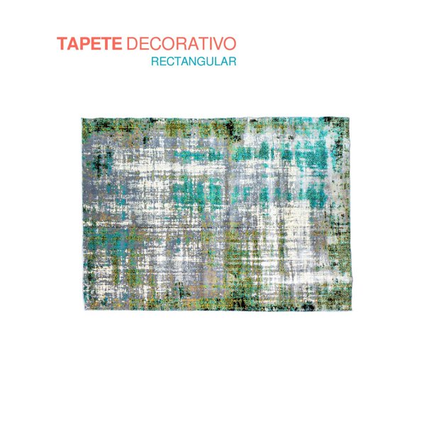 Tapete Moderno 2.20m x 1.60m verde 6.49 pulg Elly Decor ED-TM1097-03
