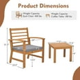 thumbnail image 3 of Costway 3 Pieces Patio Outdoor Conversation Sets, 3 of 9