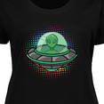 thumbnail image 4 of Inktastic Spaceship Funny Alien Outer Space Women's Plus Size T-Shirt, 4 of 5