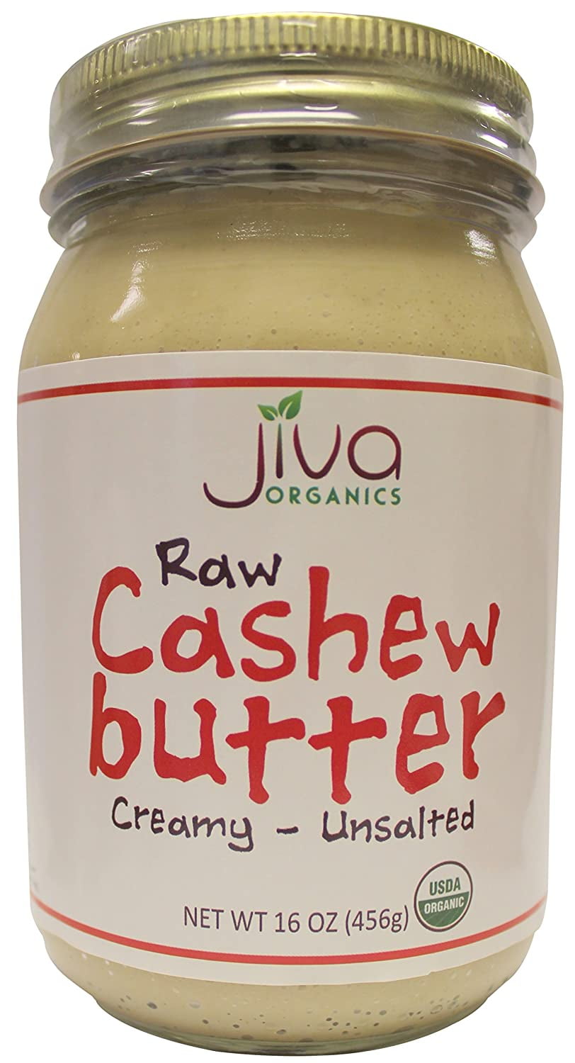 Jiva Organics Raw Cashew Butter, 16 Fluid Ounce (Pack of 3) Walmart