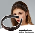 thumbnail image 3 of Unique Bargains 1 Pcs 1.18 Inch Wide Synthetic Hair Braided Headband Hair Hoop for Women and Girl Light Brown, 3 of 7