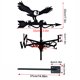 thumbnail image 3 of Veleta de viento de águila Veleta de metal Indicador de dirección del viento de hierro | Decoración de patio granero de jardín de techo al aire libre | Antioxidante mate | 13x7.9 pulgadas | Fácil de, 3 of 7