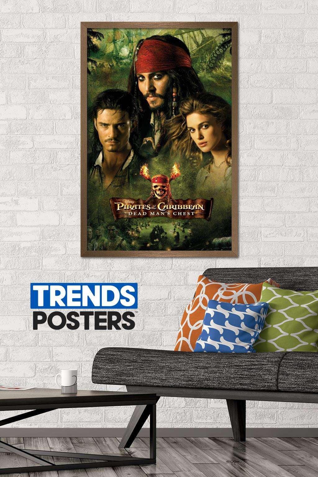 Disney Pirates of the Caribbean: Dead Man's Chest - Group Wall Poster, 22.375" x 34", Framed