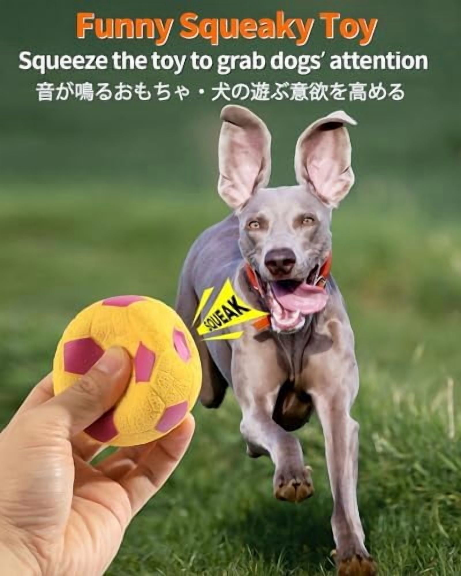 Squeaky Dog Toys, [4 Pack] Interactive Dog Balls with Squeaker for Medium Dogs, 2.8'' Soft Latex Rubber Bouncy Fetch Play Ball Toy