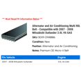 thumbnail image 2 of Alternator and Air Conditioning Multi Rib Belt - Compatible with 2007 - 2008 Mitsubishi Outlander 3.0L V6 GAS, 2 of 2