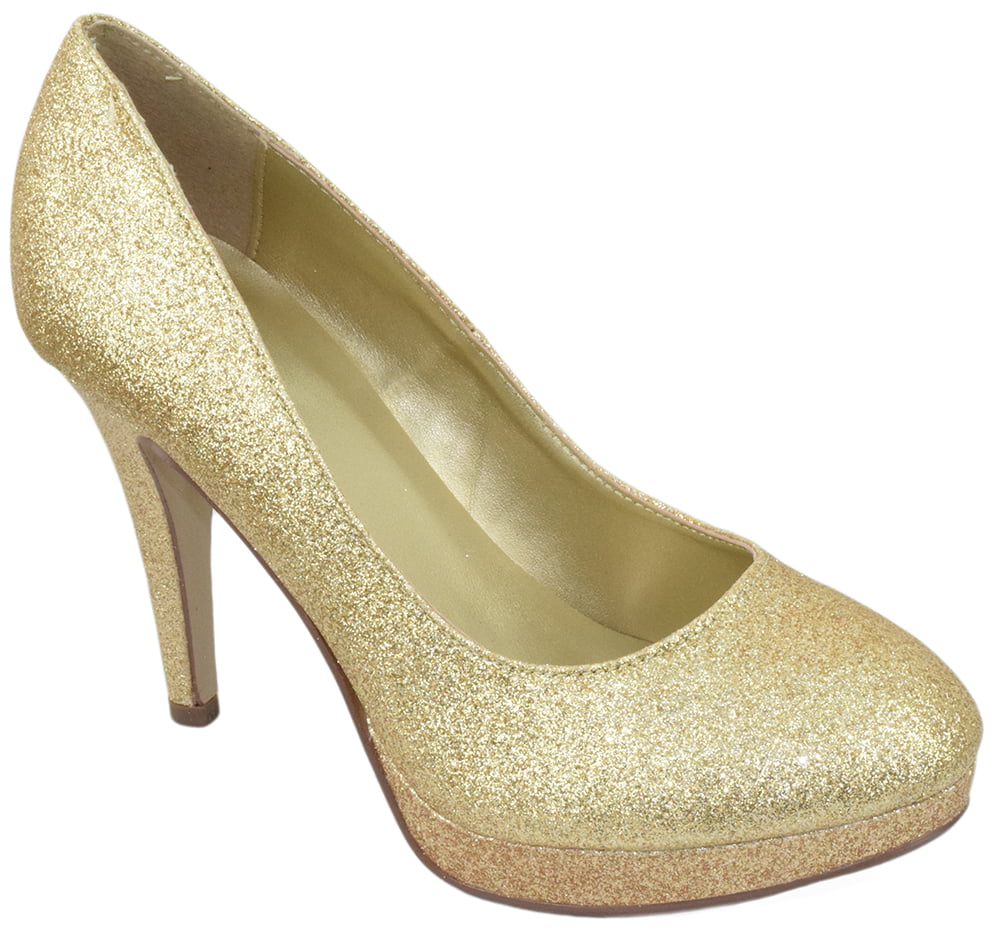 champagne gold high heels