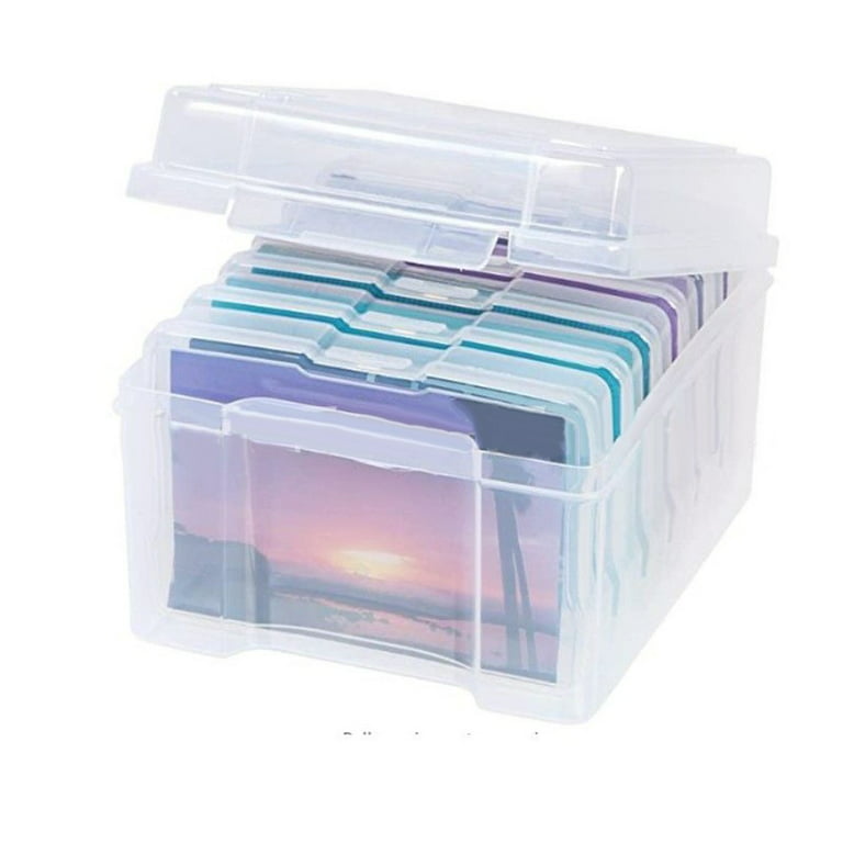 Lierteer 5\X7\ Transparent Storage Box Photo & Crafts Organiser Including  6 Cases & L
