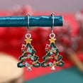 thumbnail image 7 of Herunwer Christmas Tree Earrings Acrylic Christmas Tree Earrings for Women Christmas Earrings Xmas Rhinestone Tree Drop Dangle Earring Christmas Jewelry, 7 of 7