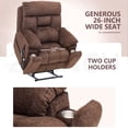 thumbnail image 6 of LEGAHOME Oversize Lift Recliner Chair, Electric Power Lift Chair with Heated and Massage Function, Large Fabric Recliner with Remotes & Cup Holders, Wide Seat Lounge Sofa for Big and Tall, Coffee, 6 of 12