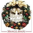 thumbnail image 2 of Christmas Wreaths for Front Door, 35cm Lighted Christmas Wreath with Red Flowers, Front Door Christmas Wreath for Christmas Party Home Decoration, 2 of 5