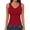 Red, variant on Womens V Neck Sleeveless Racerback Ribbed Knit Slim Fitted Basic Tank Top Shirt