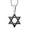 Silver /Black, variant on Stainless Steel Box Chain Star of David Necklace for Men & Women, Mens Small Jewish Star Necklace, 18 Inch, Silver & Gold
