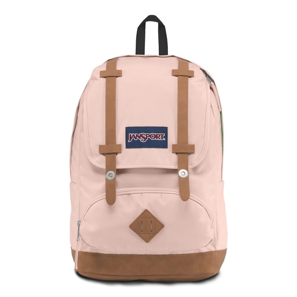 JanSport Sac à Dos pour Ordinateur Portable Cortlandt, Rose Brume, Housse pour Ordinateur Portable 15” - Sac d'Ordinateur à Bandoulière en Cuir Synthétique avec Grand Compartiment, Sangles Rembourrées