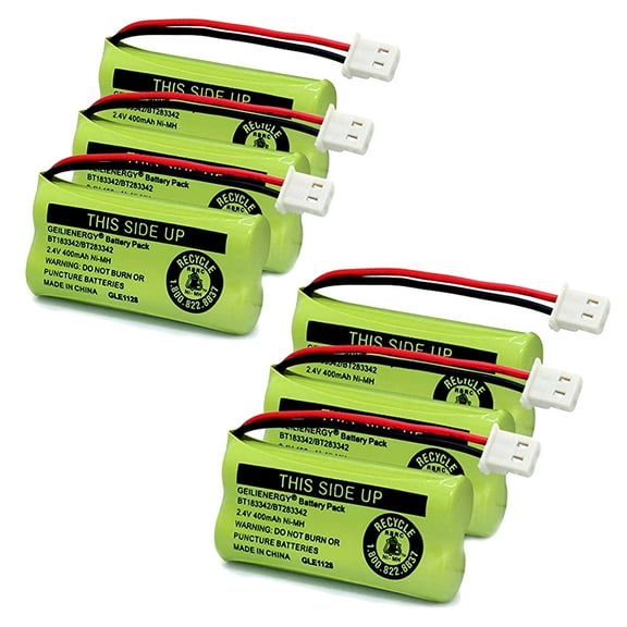 QBLPOWER 6PCS Phone Battery for VTech 89-1347-01-00 BT-162342 BT-262342 BT183342 BT283342 AT&T BT166342 BT266342