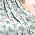 thumbnail image 3 of Light Dinosaurs Pastel Pattern Blanket,Comfortable Soft Flannel Throw Blanket,All Season,Warm Lightweight Blankets for Sofa Bed Couch Living Room Chair,30"x40", 3 of 4