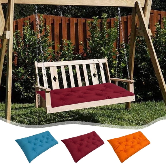 Snmubt Blue 100x50cm Indoor Outdoor Seat Cushion, Patio Chair Pad with Waterproof Cover, Swing Bench Lounge Cushion