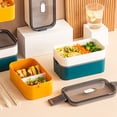 thumbnail image 7 of Bento box, double-layer bento box, lunch container, multi-layer adult bento box, with compartment, without BPA, 7 of 7