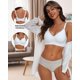 thumbnail image 2 of Sujetador sin cables HORIZUN de cobertura total, talla grande, blanco para mujer, 2 of 7