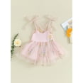 thumbnail image 2 of AIGUR Baby Girl Princess Dress Sleeveless Floral Embroidery Bowknot Tulle Dress Birthday Girl Outfit, 2 of 7