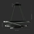 thumbnail image 3 of Safavieh  Couture Brianne Infinity Chandelier Black 45 IN W x 20 IN D x 12-60 IN H, 3 of 5