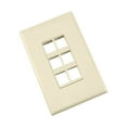 thumbnail image 5 of Construct Pro 6-Port Keystone Wall Plate with Screwless Face (Color: Ivory), 5 of 5