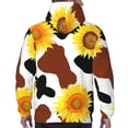thumbnail image 5 of Bingfone Sunflower Cow Men'S Drawstring Hoodie Long Sleeve Pocket Sweatshirts-3x-Large, 5 of 9