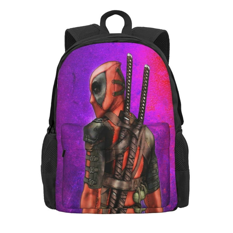 16.5in Deadpool Backpack With Large Pocket Lightweight School Bag Daypack Casual Bookbag For Boys Girls Walmart