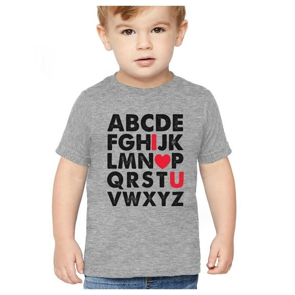 Kids Valentine's Day Alphabet ABC I Love You Toddler Adorable T-Shirt Gift