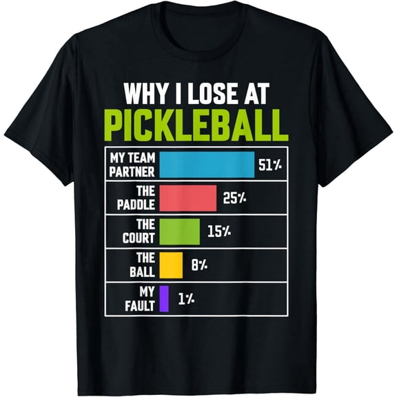 Pickleball Graphic T-Shirt for Men and Women, Funny Sports Player Apparel