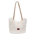 thumbnail image 1 of Bolso Borroso para Axila Hombro Mujer Sólido Felpa Gran Capacidad, 1 of 9
