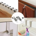 thumbnail image 4 of KDJ Over the Door Hooks Hanger Set of 2 - Stainless Steel Z-Shaped Organizer for Coats, Hats, Clothes, Bags - Space Saving Wardrobe Wall Rack - No Drill Installation, 4 of 8