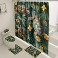 thumbnail image 4 of 4PCS/Set Highland Cow Bathroom Funny Animal Highland Cow Sitting on The Toilet Reading a Newspaper Shower Curtains for Bathroom Decor,Black Grey Bathroom Decor,Waterproof Fabric Bath Curtain, 4 of 6