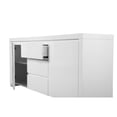 thumbnail image 6 of Benjara Ross 63" Buffet Console Cabinet- 2 Doors and 3 Drawers- White Wood, 6 of 6