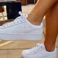 thumbnail image 1 of Elegant Minimalist Copper Satellite Chain Foot Jewelry with Wave Pattern and Double Layered Bead Chain Versatile Foot Chain, 1 of 3