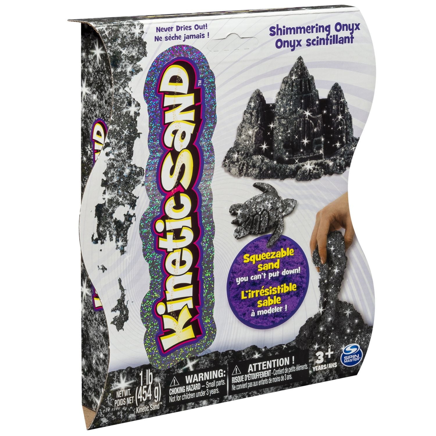 Sable à modeler irrésistible onyx scintillant de Kinetic Sand, 1 lb (454 g)