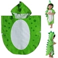 thumbnail image 4 of Toallas con capucha para bebés - patrón de dinosaurios - algodón - hermosas toallas de baño para niños - faldas de playa - capas con capucha para bebés, niños y niñas (verde) Zefei Wu 9024735016854, 4 of 5