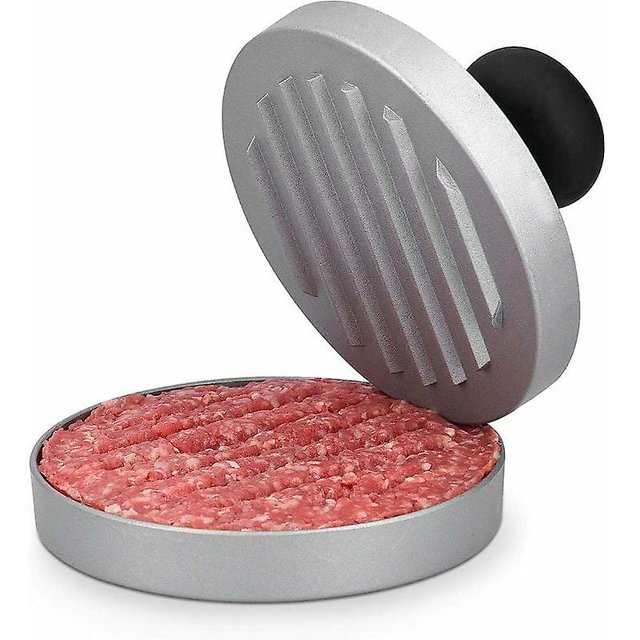 Hamburger Press - 12cm Chopped Steak Press - Burger Maker for Minced Meat Kitchen - Removable Bottom - Grill Barbecue Pan