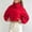 Red, variant on FRSASU Cropped Windbreaker Jacket for Women Stand Collar Button Up Short Coat with Side Pockets and Elastic Cuffs White