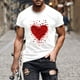 thumbnail image 2 of Camisetas de Manga Larga para Hombres, Camiseta de Manga Corta de Fitness de Impresión Del Día de San Valentín, Mezcla de Algodón Casual, 2 of 8