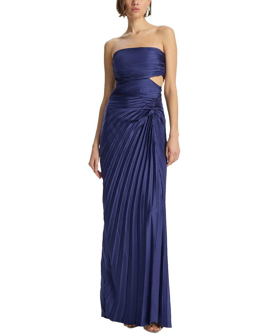alc aries dress blue America Princess Navy & Silver Sparkle Stripe-Accent Sleeveless A-Line   Stockpoint Apparel Outlet