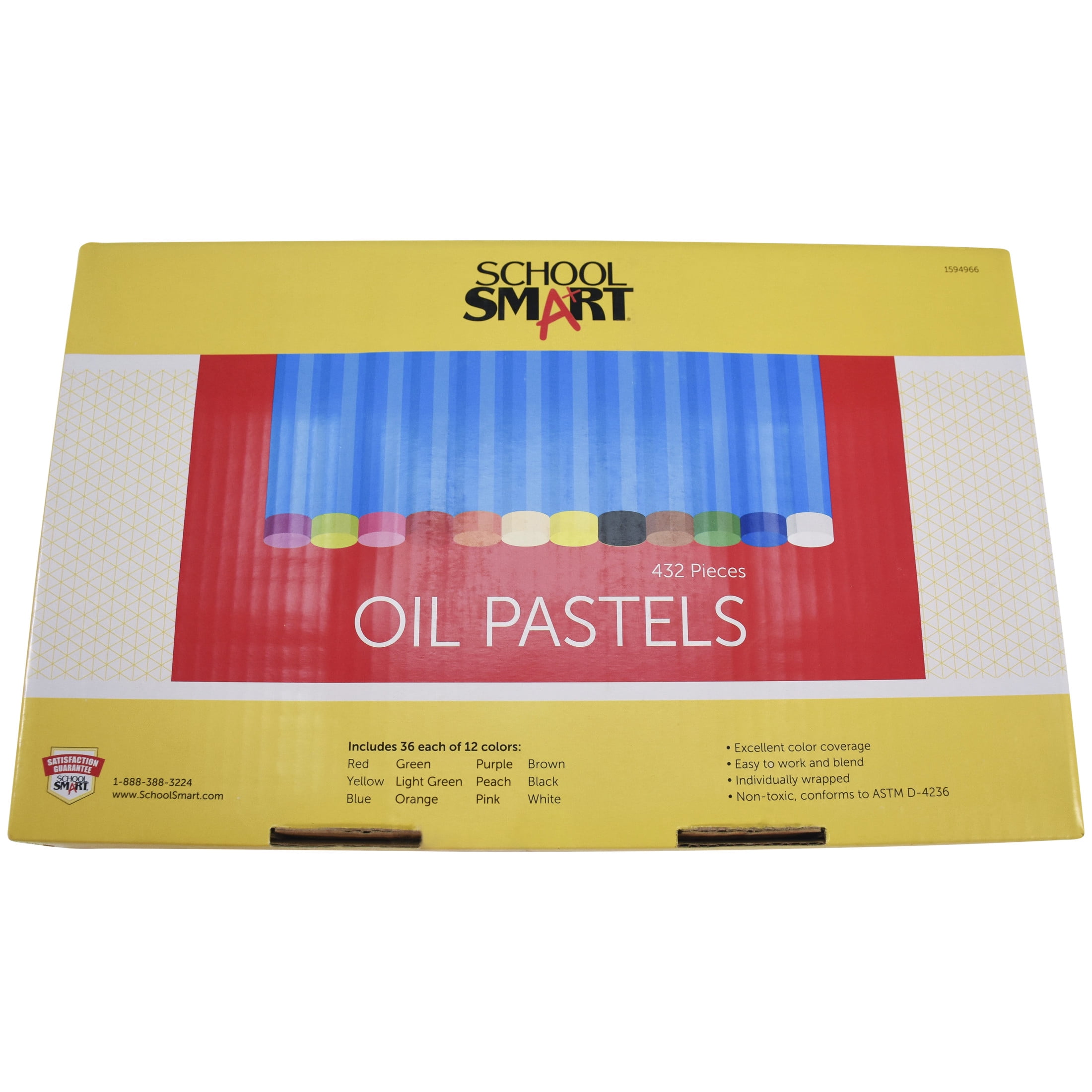 School Smart Oil Pastels, Set of 432
