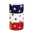 thumbnail image 3 of YYV Independence Day Flameless Electronic Candle Decorative Lamp Remote Timer Battery Operated Single Pillar Light For Tabletop Mantel Photo Props And Holiday Atmosphere, 3 of 7