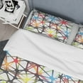 thumbnail image 4 of Designart 'Triangular Abstract Black and White Lined 3D Illustration' Modern & Contemporary Duvet Cover Set, 4 of 4