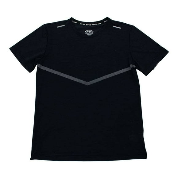 Playera Athletic Works para Caballero Cuello Redondo Manga Corta Estampado Dry Fit Azul Marino Talla CH