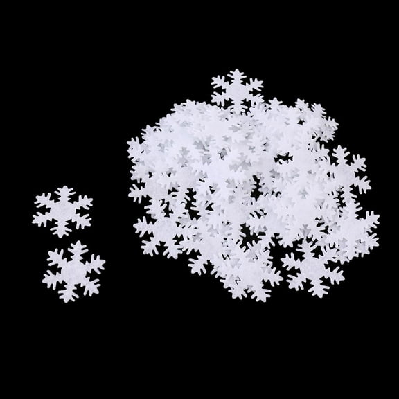 S50pcs now Flakes Iron on Screen Print Fabric Applique Machine Washable Transfer Christmas Xmas Snow Flakes
