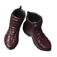 thumbnail image 3 of 1:12 Scale Shoes Decor for 6inch Doll Model Male Action Figures Dark Red, 3 of 7