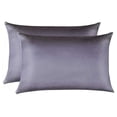 thumbnail image 1 of Juego de 2 fundas de almohada de seda Jocoku, 100% morera, color queen grey, 1 of 9