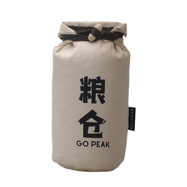 Bolsa de almacenamiento de granos de alimentos Saco de lona Contenedor doméstico Cereal Arroz Bolsa con cordón para té Comida para mascotas Nueces Beige Gloria contenedor de almacenamiento de arroz
