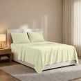 thumbnail image 3 of Lux Decor Collection King Size Sheet Set - 4 Pc King Bed Sheets Set - High GSM Brushed Microfiber Sheets - Up to 16 Inches Deep Pocket Bedding Sheets & Pillowcases, Vanilla, 3 of 10
